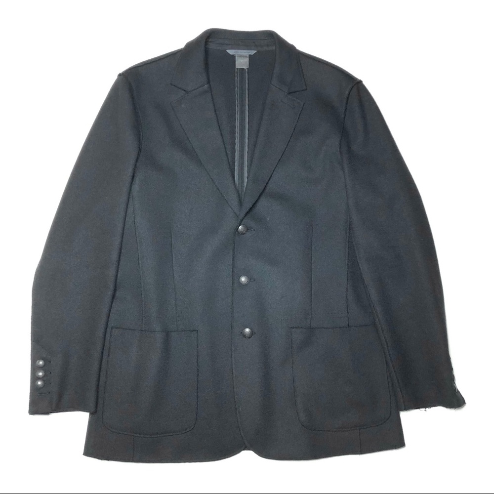 John Varvatos Collection Unlined Wool Navy Blazer